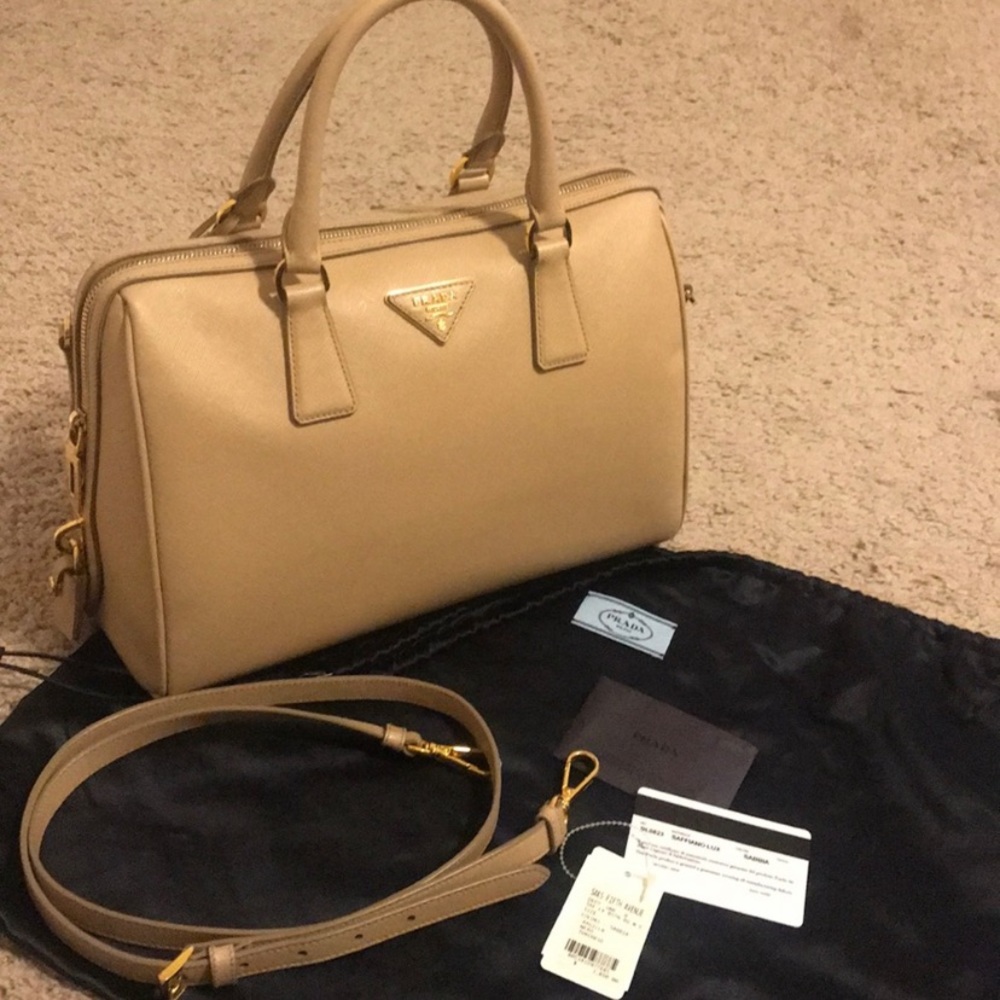 Prada Saffiano leather Boston bag